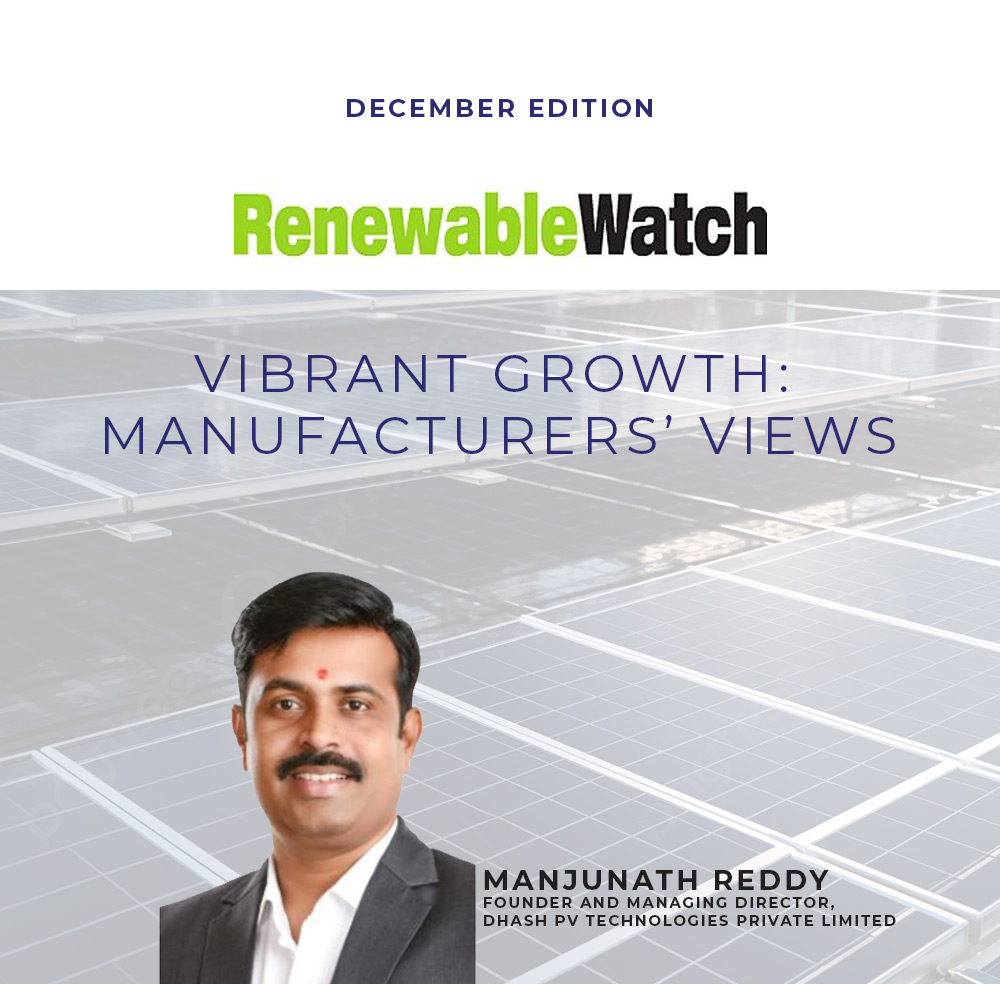 Mr. Manjunath N Reddy: Challenges Encountered by the Renewable Energy ...